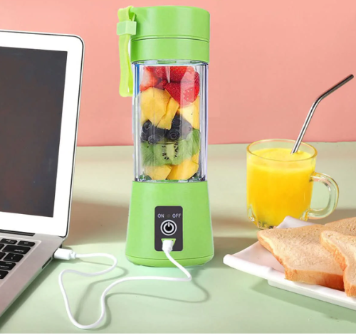 Electric Blender Mini Portable Juicer 380ml Usb Rechargeable (random Color)