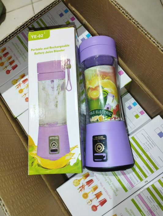 Electric Blender Mini Portable Juicer 380ml Usb Rechargeable (random Color)